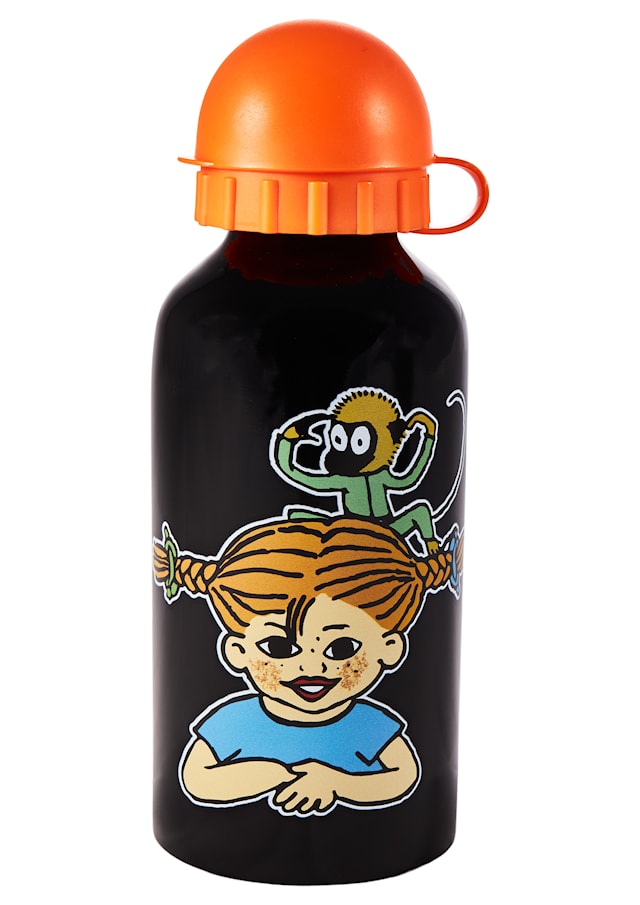 Produktbild 1 för Vattenflaska Aluminium Pippi Långstrump