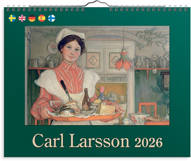 Tuotekuva 1 - Väggkalender 2026 Carl Larsson 300x240 mm Burde