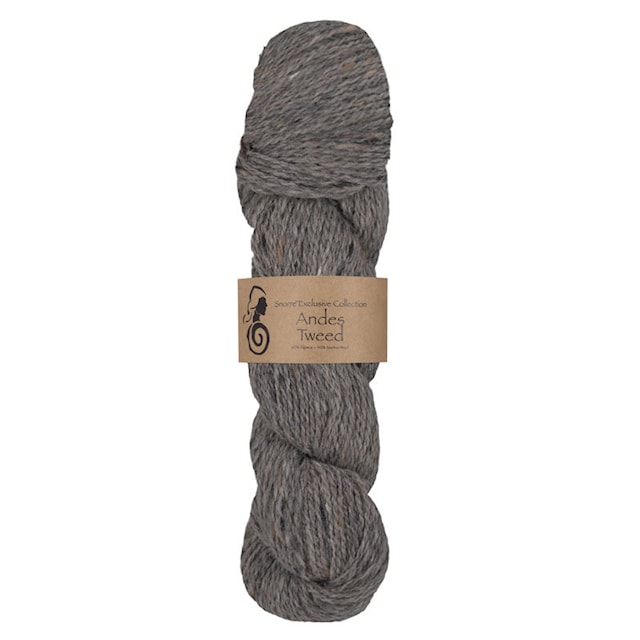 Andes Tweed alpakka, villa 50 g Harmaa 215, Viking Snorre