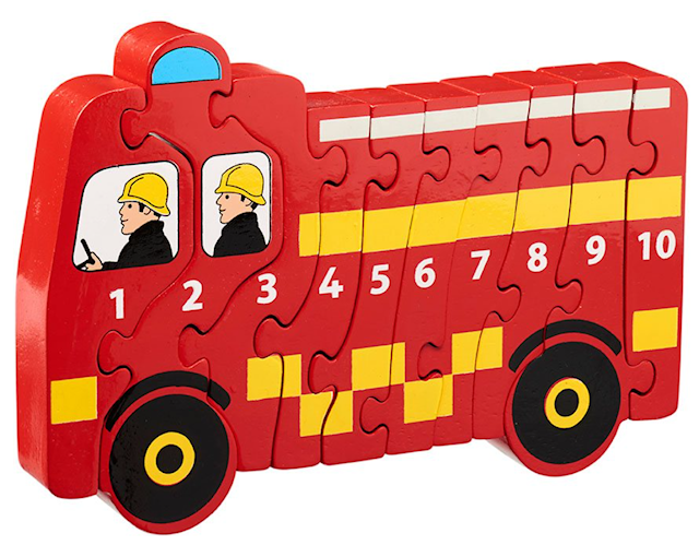 Puslespill brannbil 1-10