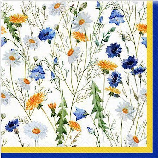 Produktbilde 1 for Matservietter Sommerblomster 20-pack Gullers