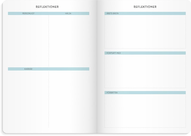 Produktbilde 3 for Kalender 2026 A5 Life Planner Focus Blå Burde
