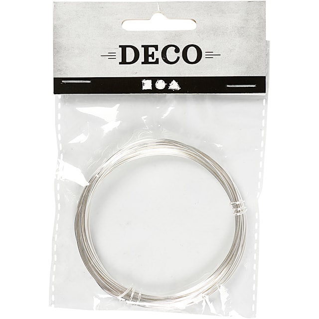 Tuotekuva 2 - Metallilanka, paksuus 0,8 mm, hopeanväriset, 6 m/ 1 rll