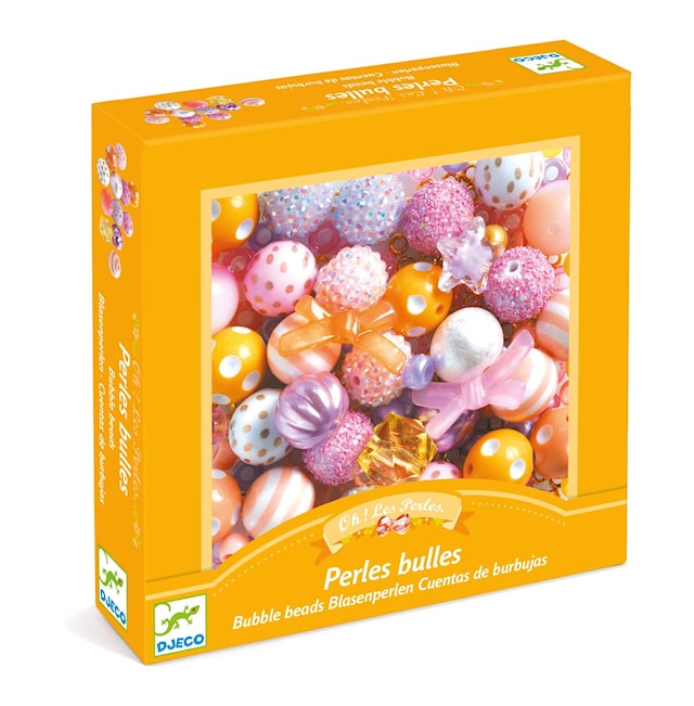 Produktbild 3 för Pärlor Guld bubble beads 200-pack Djeco