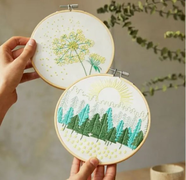 Produktbilde 2 for Broderisett med 2 skogstema fra DMC Mindfulness