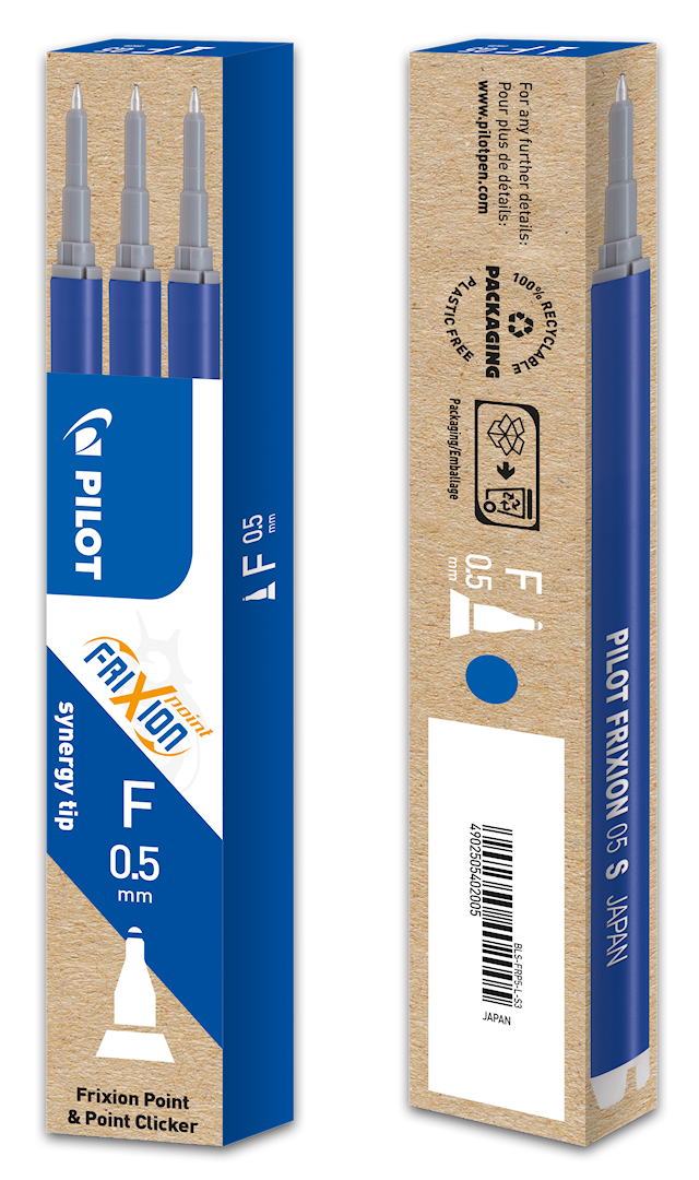 Tuotekuva 2 - Vaihtosäiliö Frixion Point (3 kpl) sininen Pilot