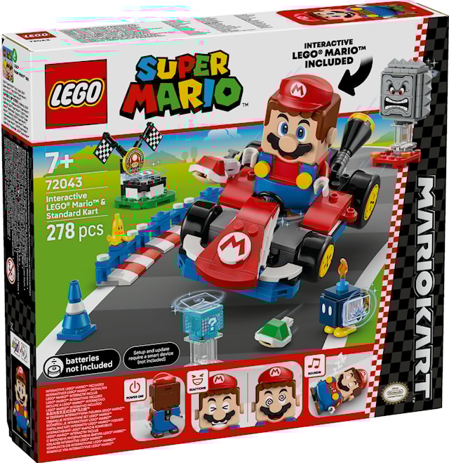 Produktbild 1 för Mario Kart™ – Interaktiv LEGO® Mario™ & Standard Kart LEGO® Super Mario (72043)