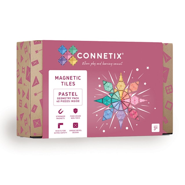 Produktbild 1 för Connetix Pastel Geometry 40 Delar