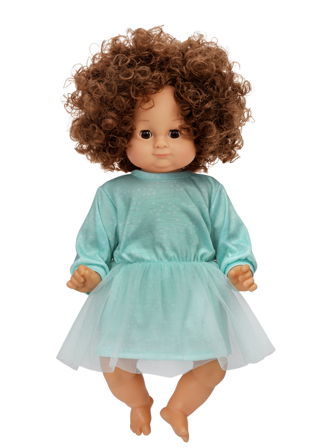 Produktbild 1 för Lillan Docka Mörkt Hår 36 cm Micki