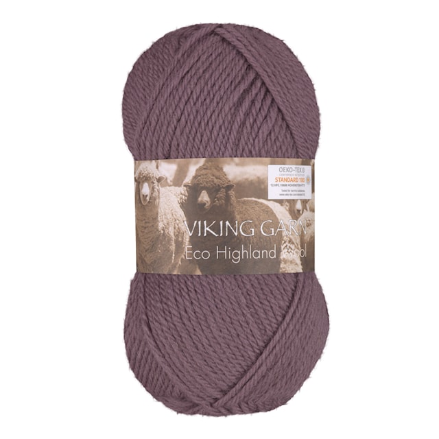 Eco Highland Wool Garn 50 g Lila 268 Viking Garn