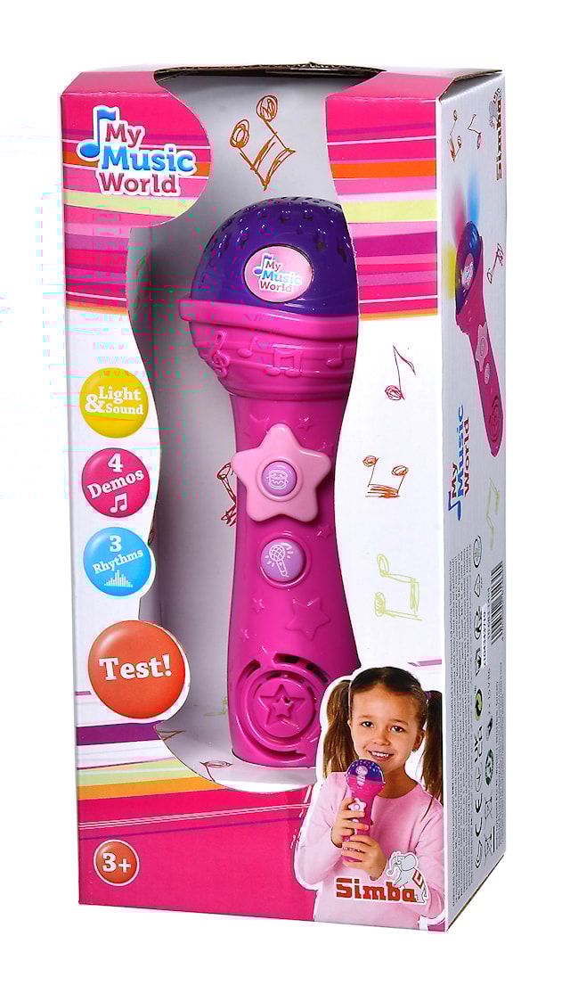 Produktbild 2 för Rosa Mikrofon med Ljus My Music World