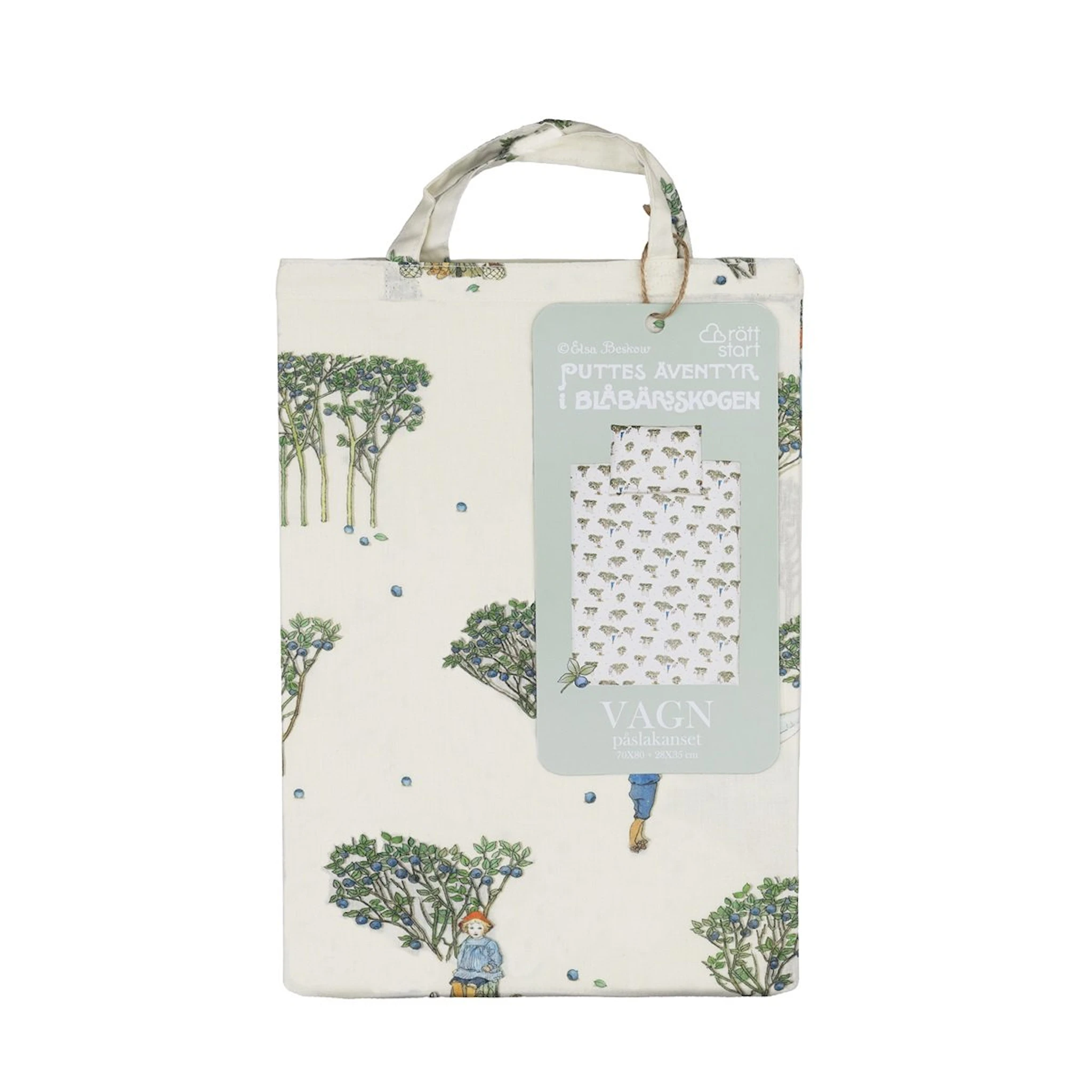 Produktbilde for Putte i Blåbærskogen Dynetrekksett Vogn/Vugge Rätt Start