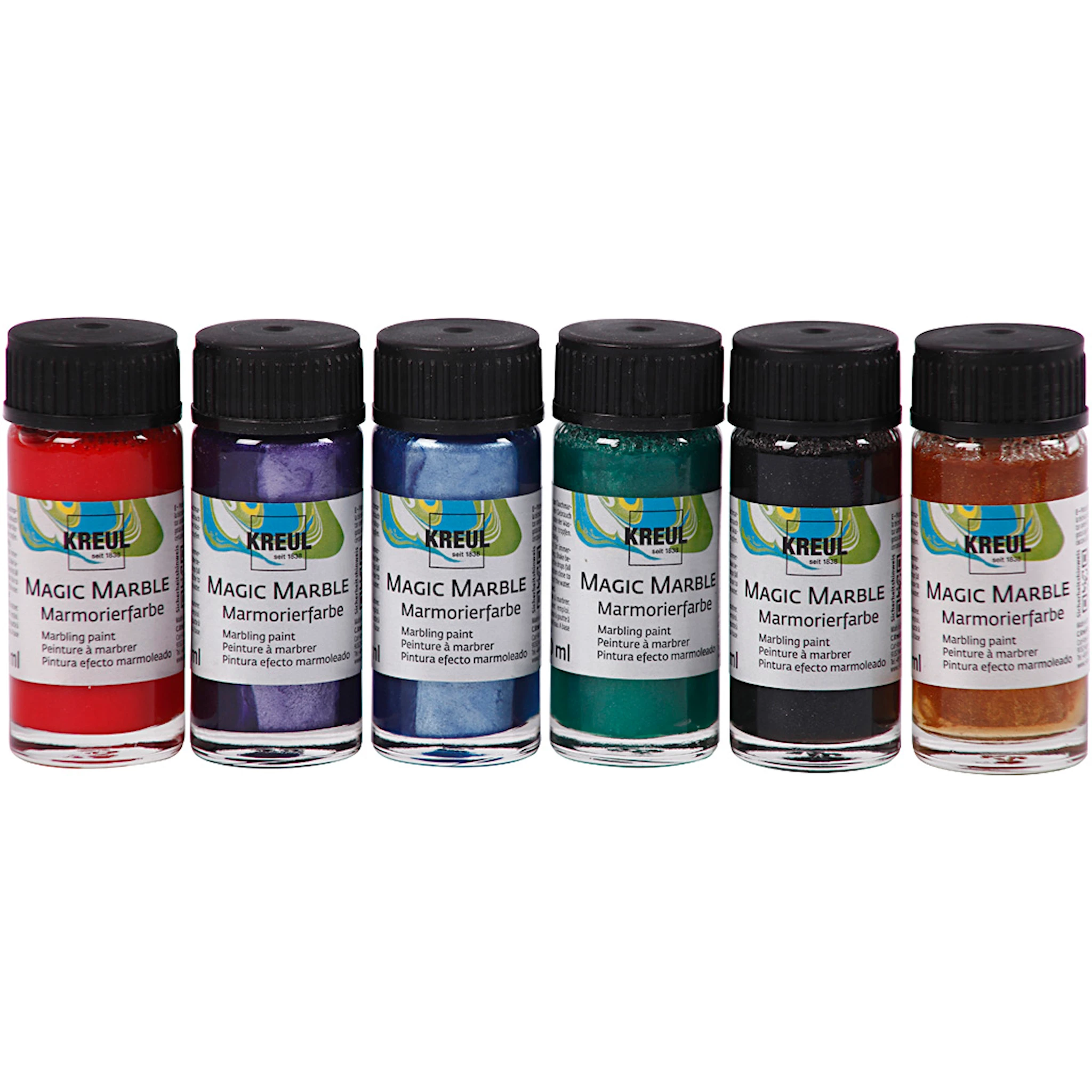 Tuotekuva ille Taikamarmoriväri, metallic-värit, 6x20 ml/ 1 pkt