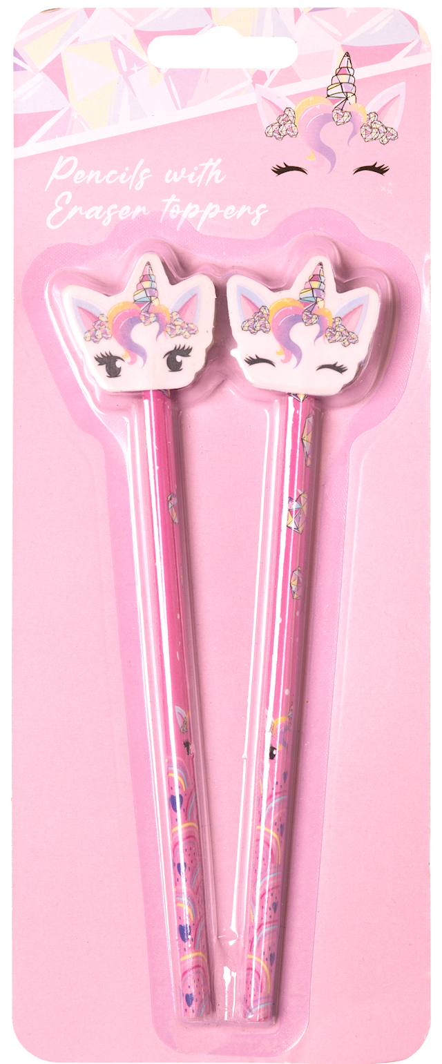 Produktbilde 1 for Enhjørning Blyanter 2-pakning med viskelær