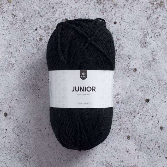 Junior Garn Akrylmix 50 g Svart (67011) Järbo