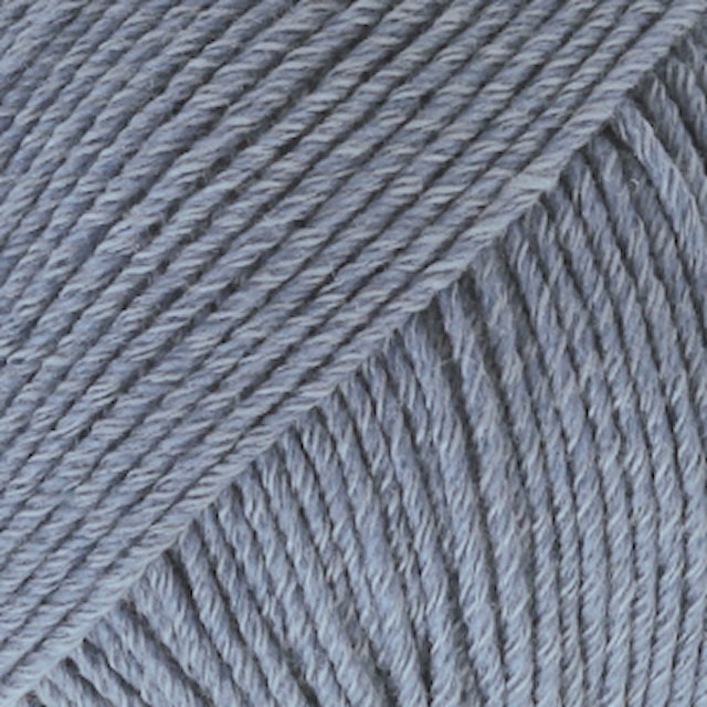 Cotton Merino Uni Colour Lanka Villasekoitus 50 g Jeans Blue 16 Drops