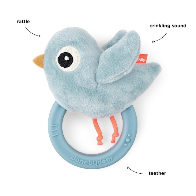 Produktbilde 2 for Rattle Birdee Blue Done by Deer