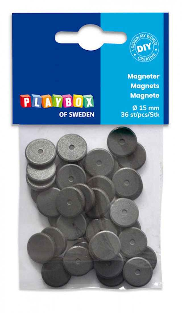 Magneetteja ø 15mm 36-pakkauksessa Playbox