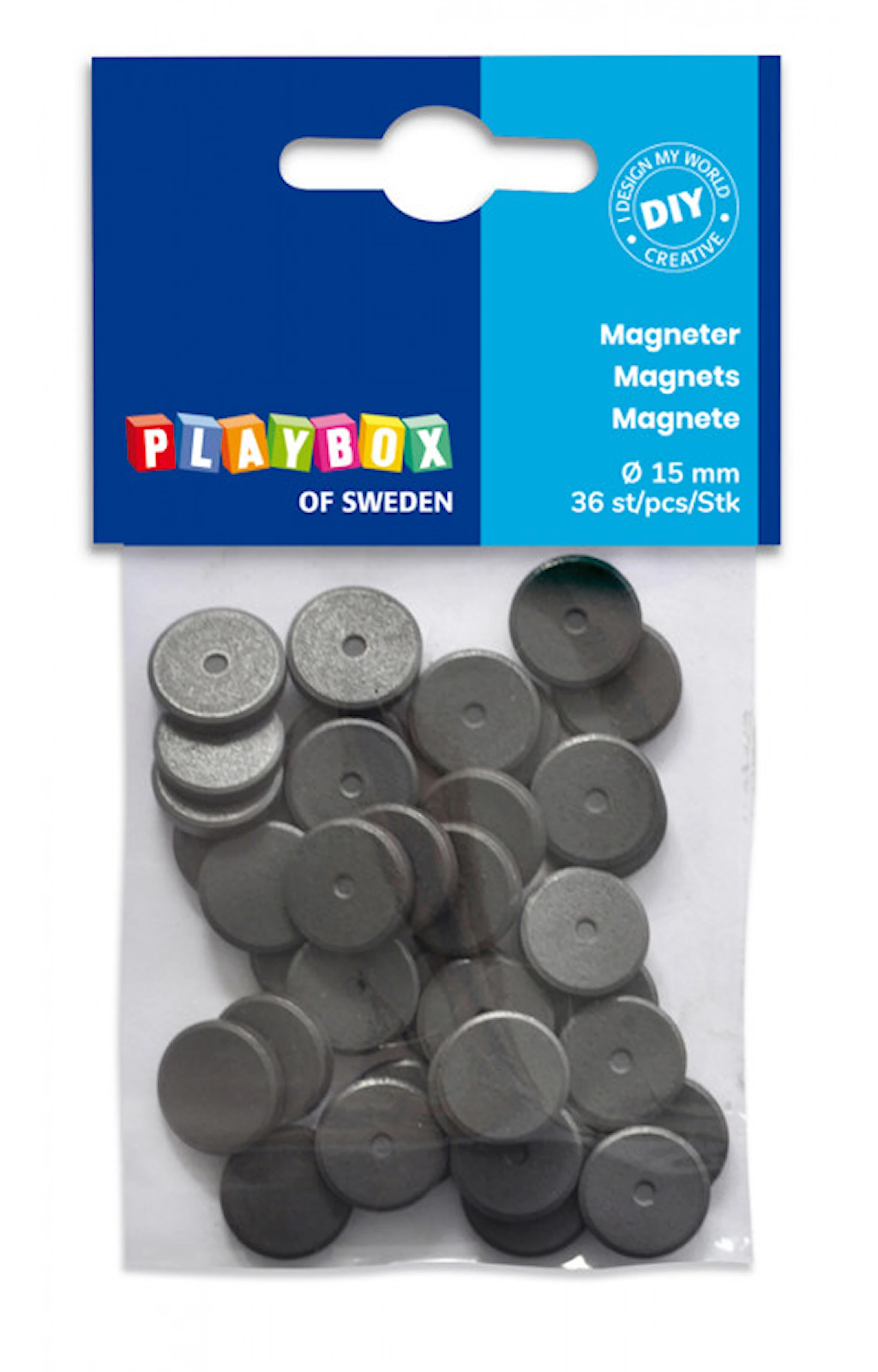 Produktbild för Magneter ø 15mm 36-pack Playbox