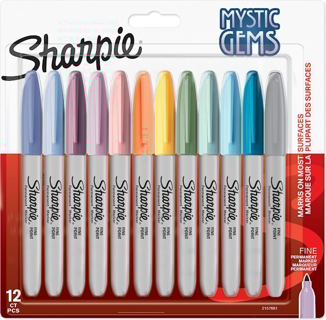 Produktbilde 1 for Tusjpenner Sharpie Fine Mystic Gems Pastellfarger 12-pakning