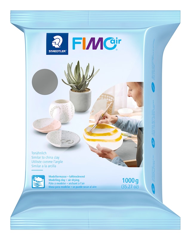 Produktbilde 1 for Fimo Air Modellermasse Lufttørkende Grå 1000g Staedtler