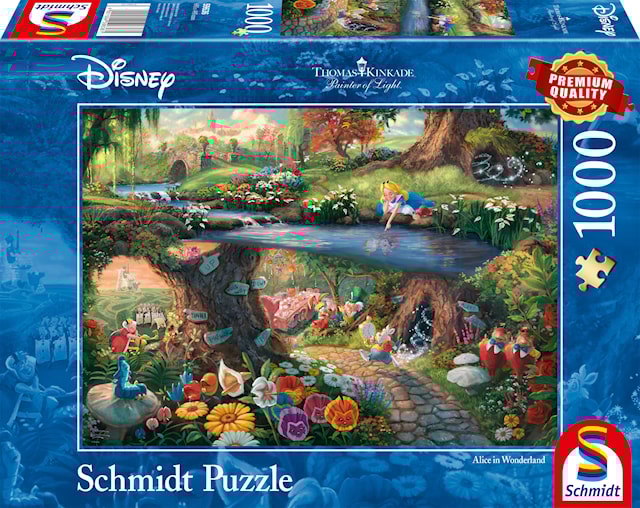 Tuotekuva 1 - Disney Alice in wonderland Thomas Kinkade Palapeli 1000 palaa Schmidt