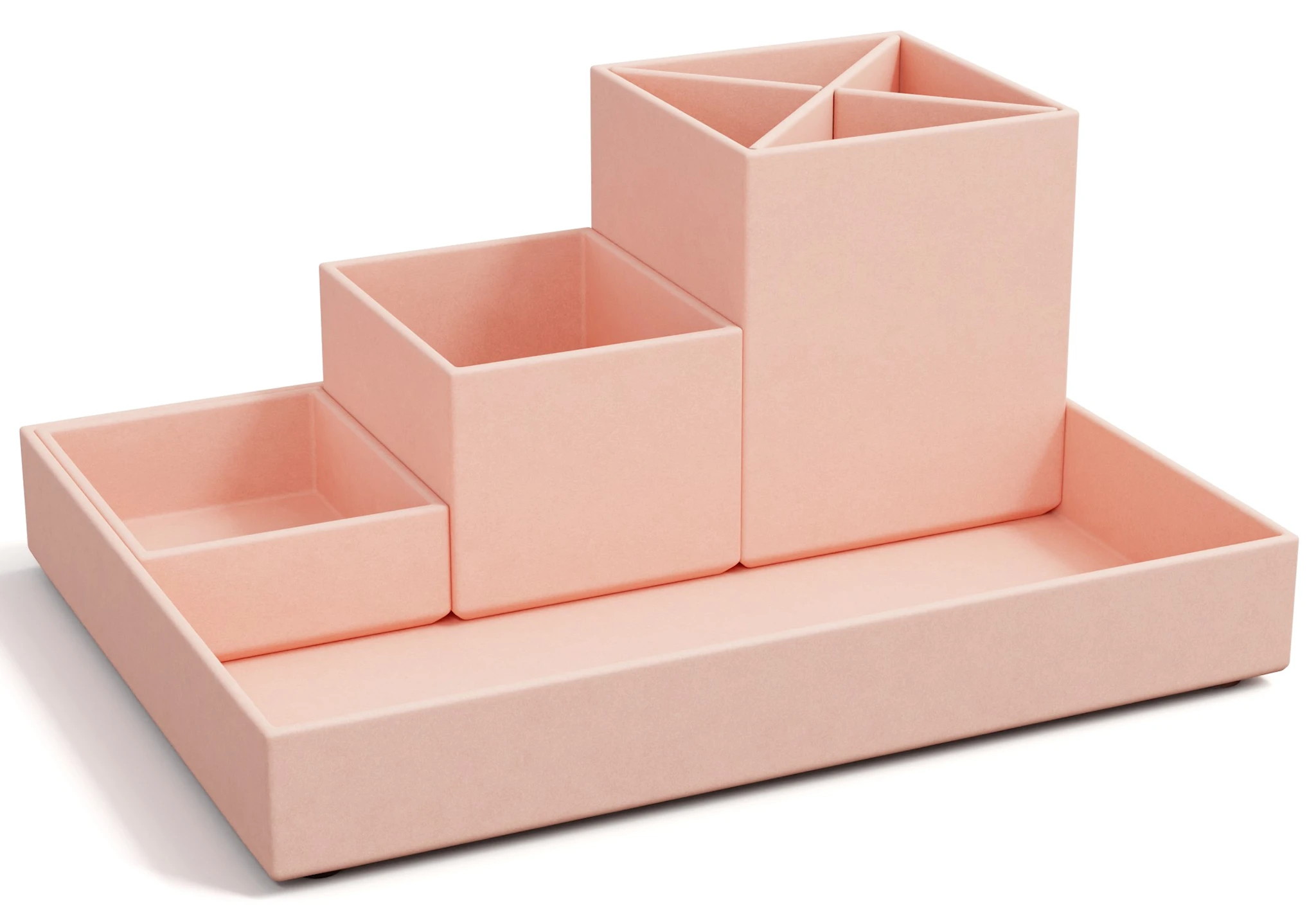 Produktbild för Skrivbordsförvaring 4 delar Dusty Pink Bigso Box of Sweden