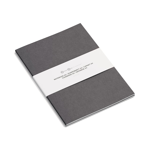 Tuotekuva 3 - Muistilohko A4 Viivattu 2-pakkaus Musta Bigso Box of Sweden