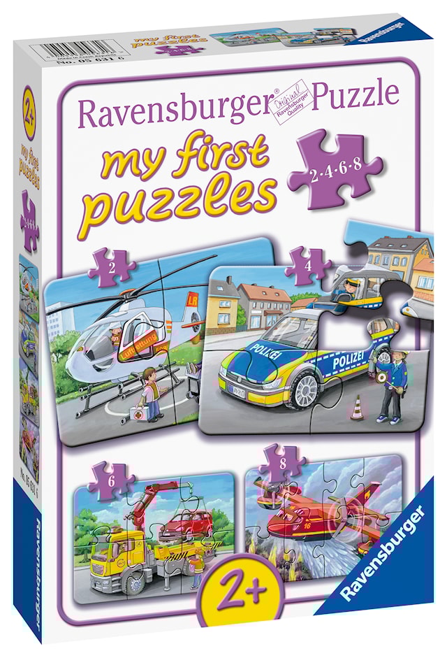 Tuotekuva 1 - My Emergency Vehicles Palapeli 2/4/6/8 palaa Ravensburger