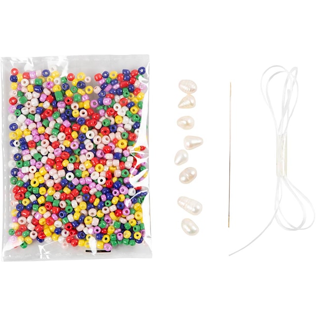 Produktbilde 3 for Mini DIY Kit Smykker, Halskjeder med ferskvannsperler, 1 pk.