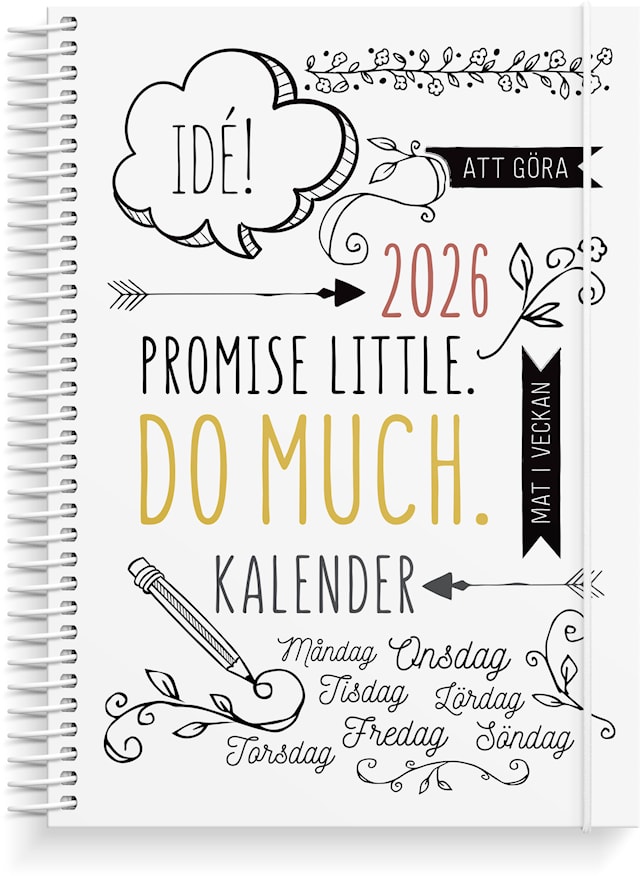 Produktbild 1 för Kalender 2026 A5 Doodle Burde
