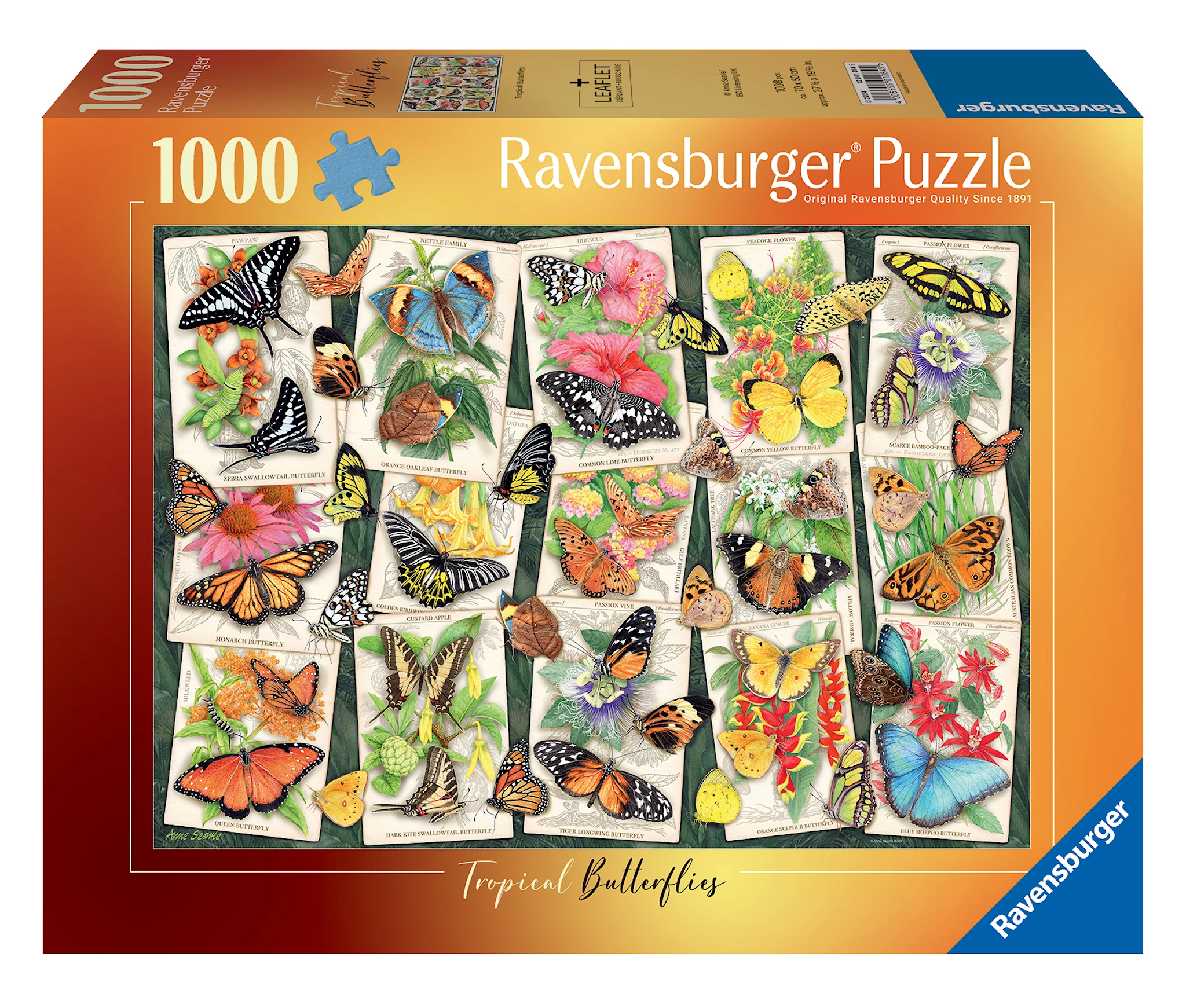 Tuotekuva ille Tropical Butterfly Palapelit 1000 palaa, Ravensburger