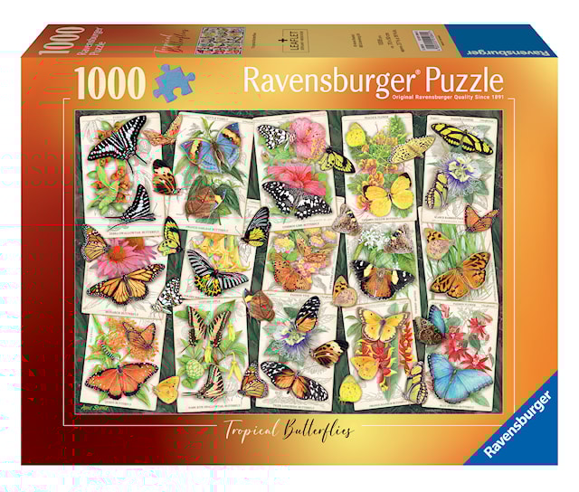 Produktbild 1 för Tropical Butterfly pussel 1000 bitar, Ravensburger