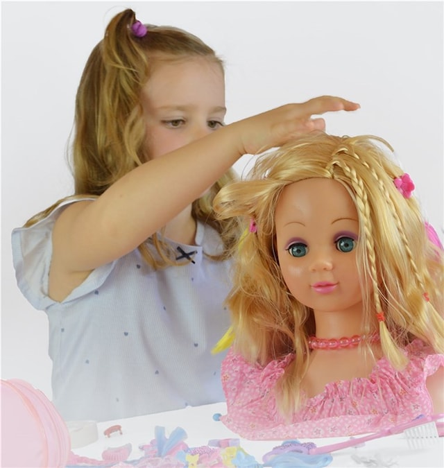 Produktbild 3 för Happy Friend Fanny Smink & Frisyrhuvud Blond