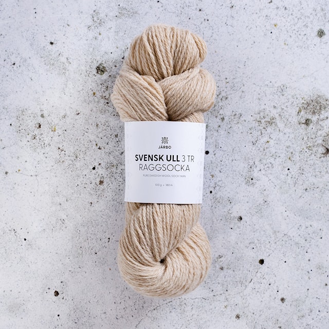 Svensk Ull 3tr Villasukka 100 gr Oat Porridge 221 Järbo