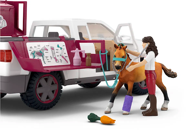 Tuotekuva 3 - Horse Club mobiilieläinlääkäri trailerilla Schleich