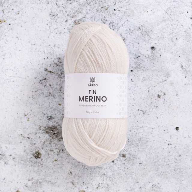 Fin Merino 50g White Daisy (00) Järbo