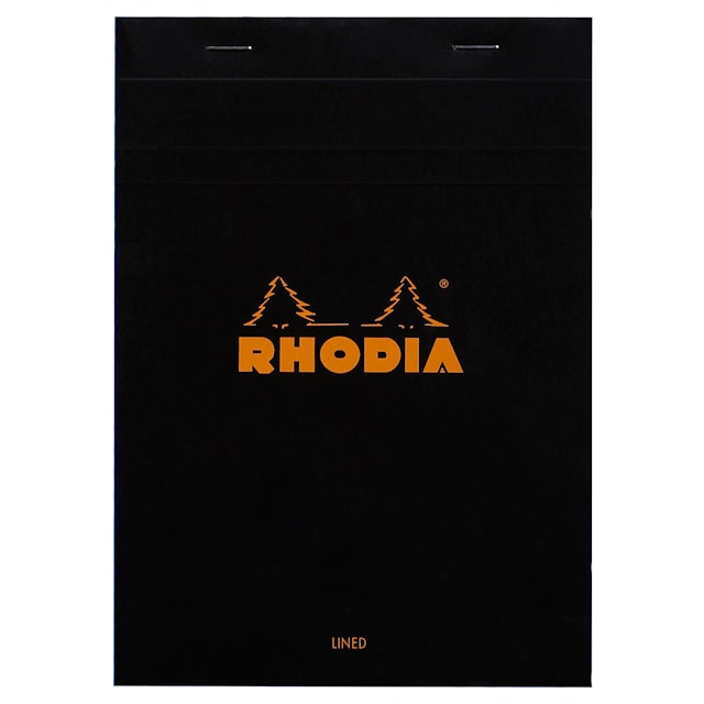Produktbilde 1 for Häftat Block Kortsida Svart Linjerat A5 Rhodia