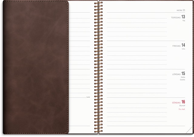 Produktbild 3 för Kalender 2026 A5 Senator Twist Brun Burde