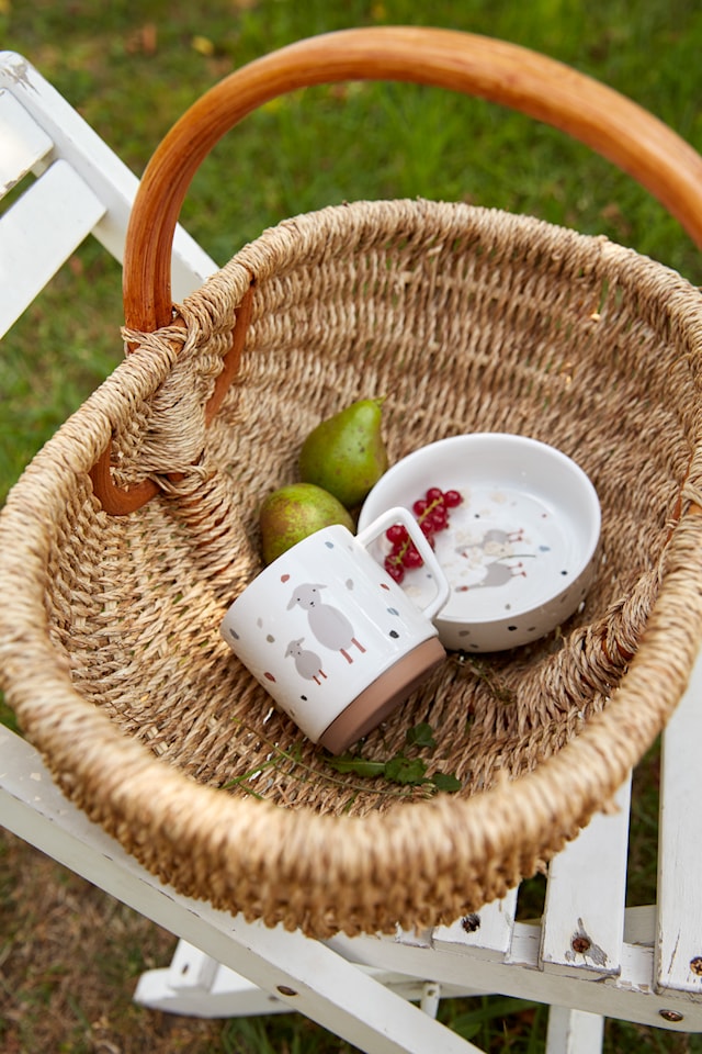 Produktbild 4 för Barnservis Porslin/Silikon Tiny Farmer Lässig