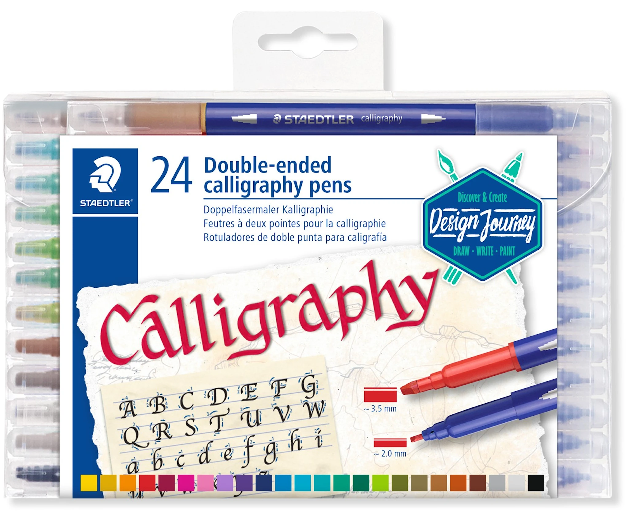 Tuotekuva ille Design Journey Kalligrafiakynät 24-pack Staedtler