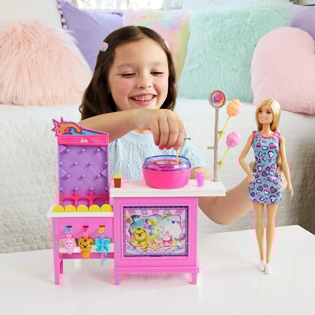 Produktbilde 3 for Barbie Mysteries Treats & Games Sukkerspinnstativ Lekesett med dukke