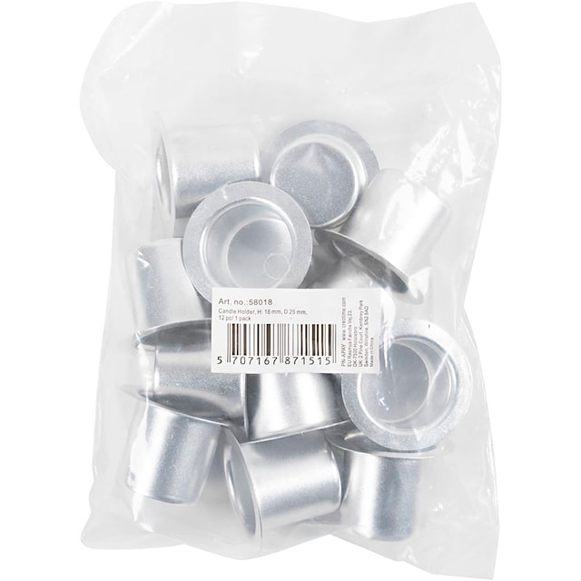Tuotekuva 2 - Kynttilänpesä halk. 25 mm, kork. 18 mm, 12kpl, aukon koko 22 mm