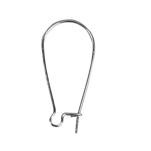 Produktbilde 1 for Ørebøyle, L: 25 mm, forsølvet, 30 stk./ 1 pk.