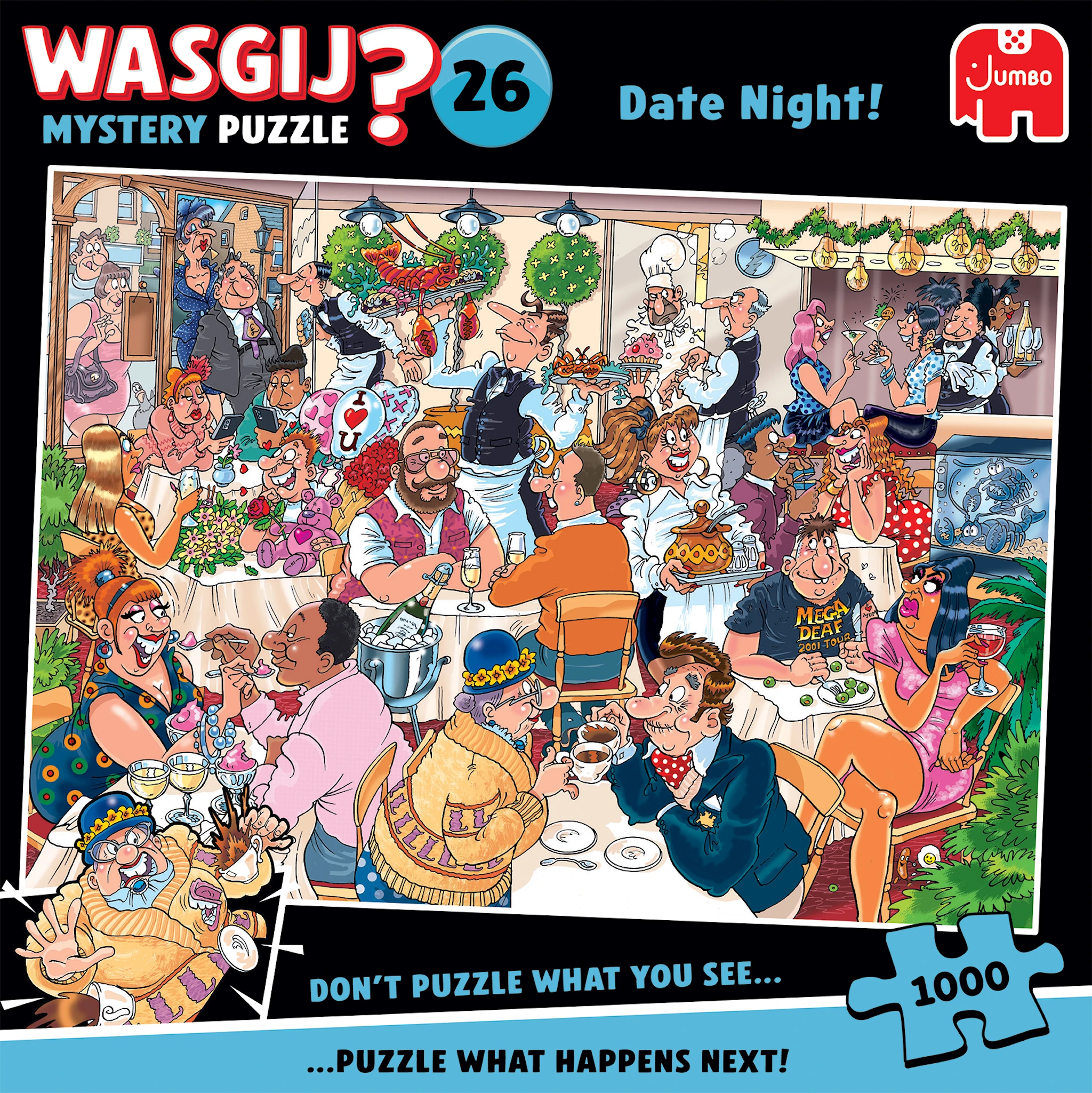Produktbilde for Wasgij Mystery 26 Date Night! Puslespill 1000 brikker