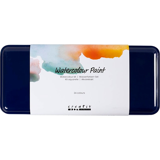 Produktbilde 4 for Akvarellsett, str. 12x30 mm, ass. farger, 24 farge/ 1 pk.