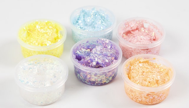 Produktbilde 6 for Glitter Clay, pastellfarger, 6x20 g/ 1 pk.