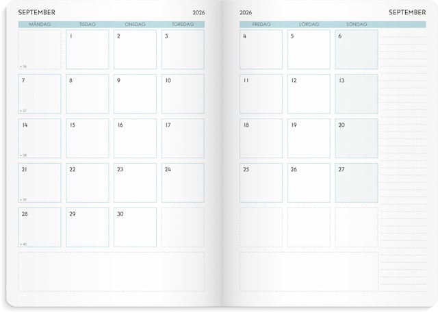 Produktbilde 2 for Kalender 2026 A5 Life Planner Focus Blå Burde