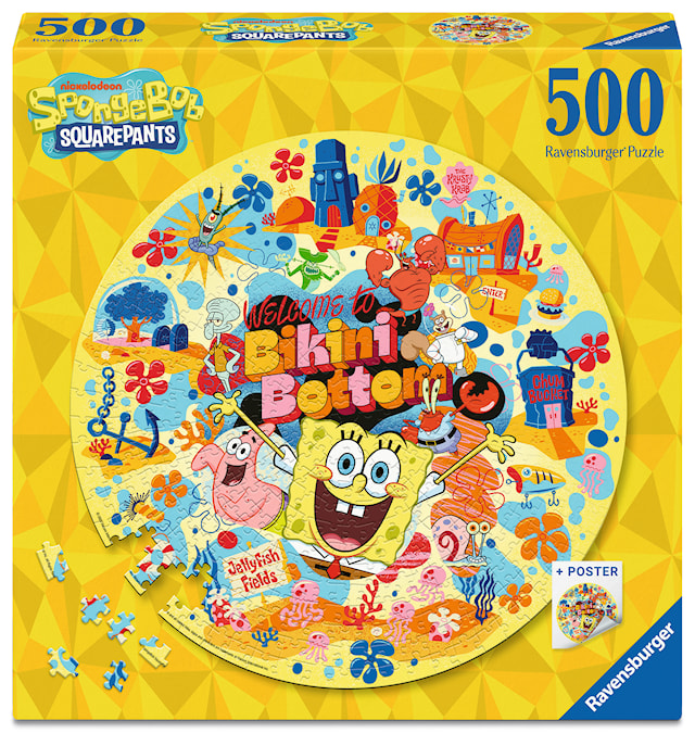 Produktbild 1 för Sponge Bob Runt Pussel 500 Bitar Ravensburger