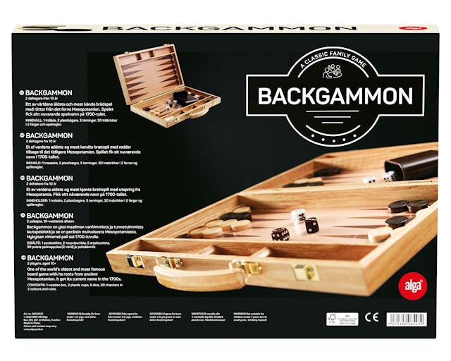 Produktbild 6 för Backgammon, Alga (SE/FI/NO/DK/EN)
